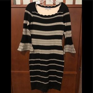 Danny & Nicole Knit Knit Dress, size Small